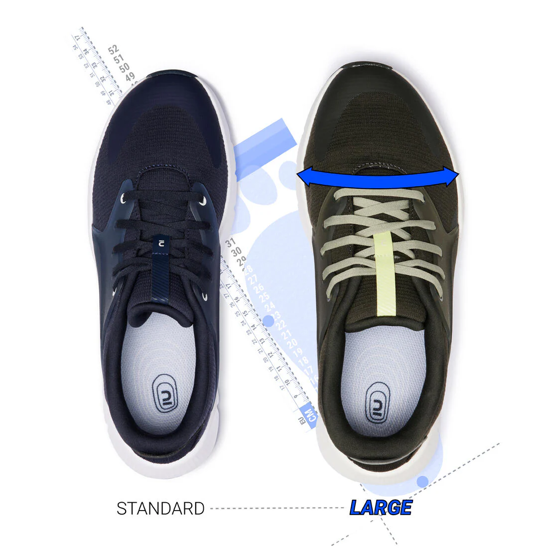 Tenis de caminar para pie estándar azules para hombre SW500 - Imagen 6