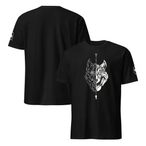 Camiseta Camperwilf® 100% algodón- Negro, Lobo blanco