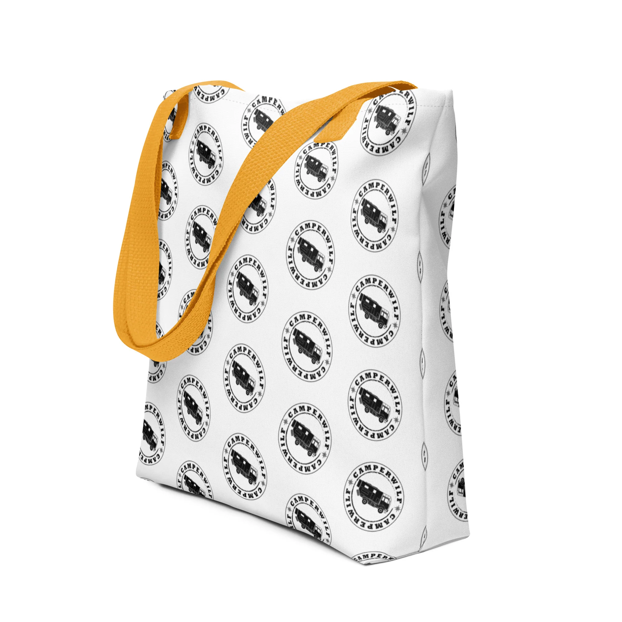 Bolso Camperwilf® – Blanco, Cosido a Mano con Asas Multicolor - Imagen 7