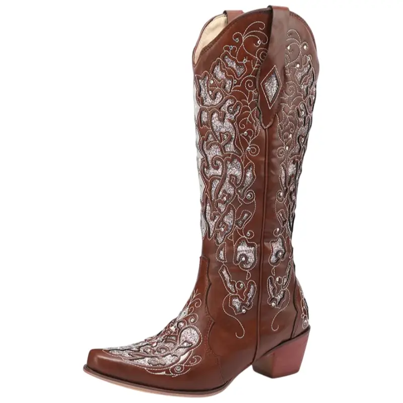 Botas Cowboy Mujer Marrón - Imagen 2