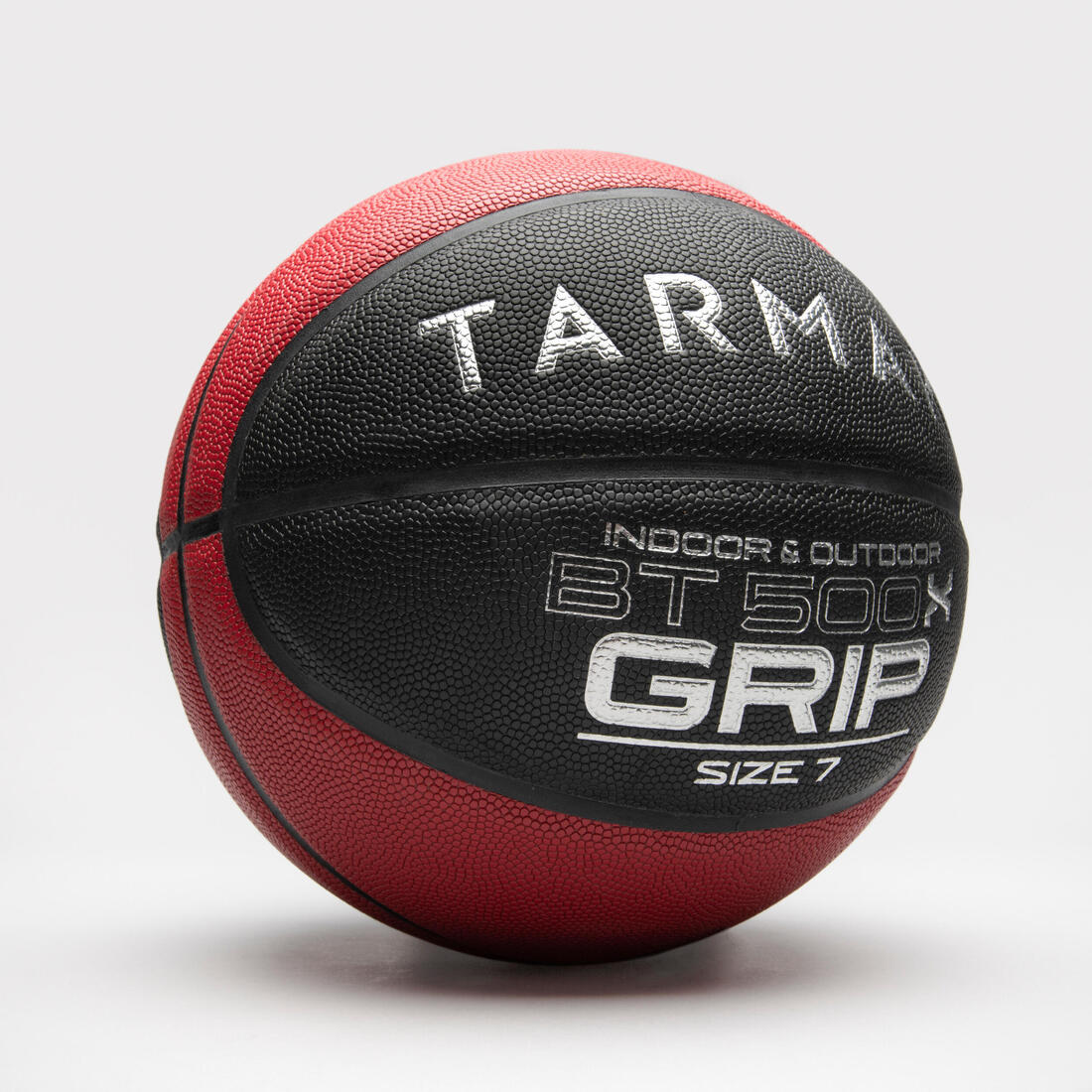 Balón Basquetbol Tarmak BT500 Grip Talla 7 Negro Rojo - Imagen 3