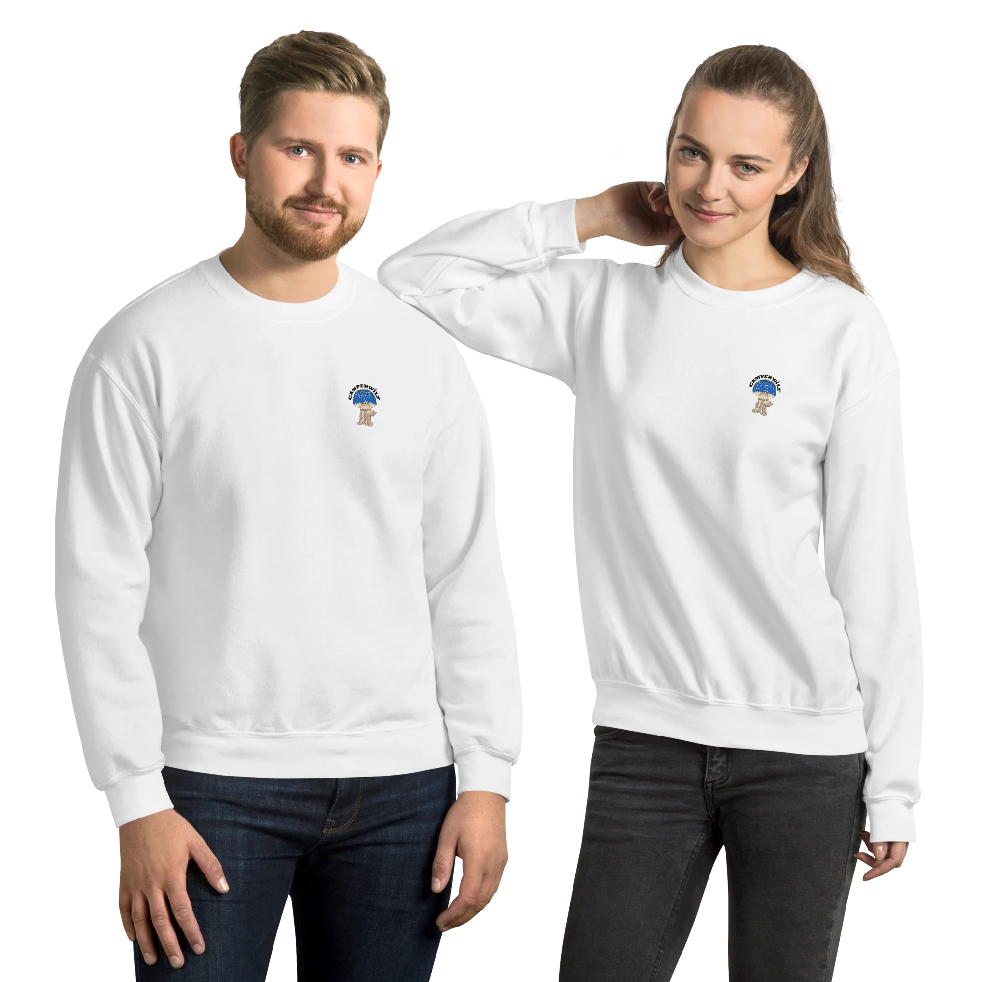 Sudadera Camperwilf® – Setita Azul Unisex (Color Blanco) - Imagen 4