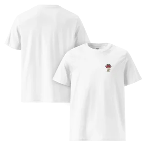 Camiseta Orgánica Camperwilf® – Setita Roja (Color Blanco)